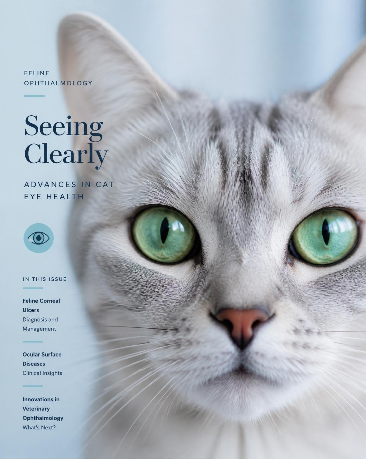 Úlcera corneal profunda en gato