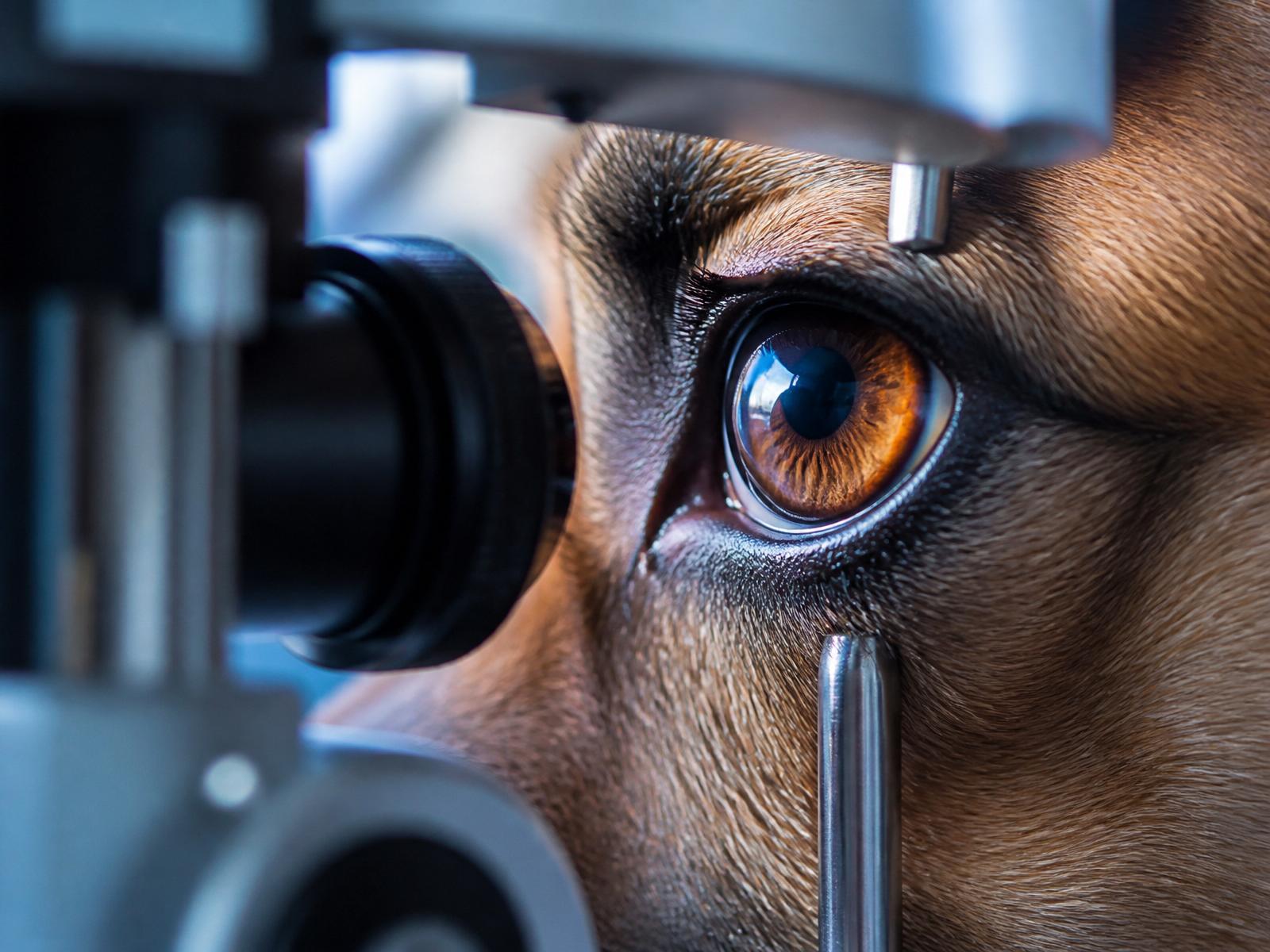 Examen oftalmológico veterinario en detalle